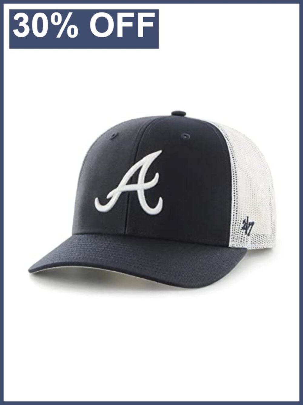 MLB Atlanta Braves Trucker Snapback Baseball Cap Adjustable Mesh Back
